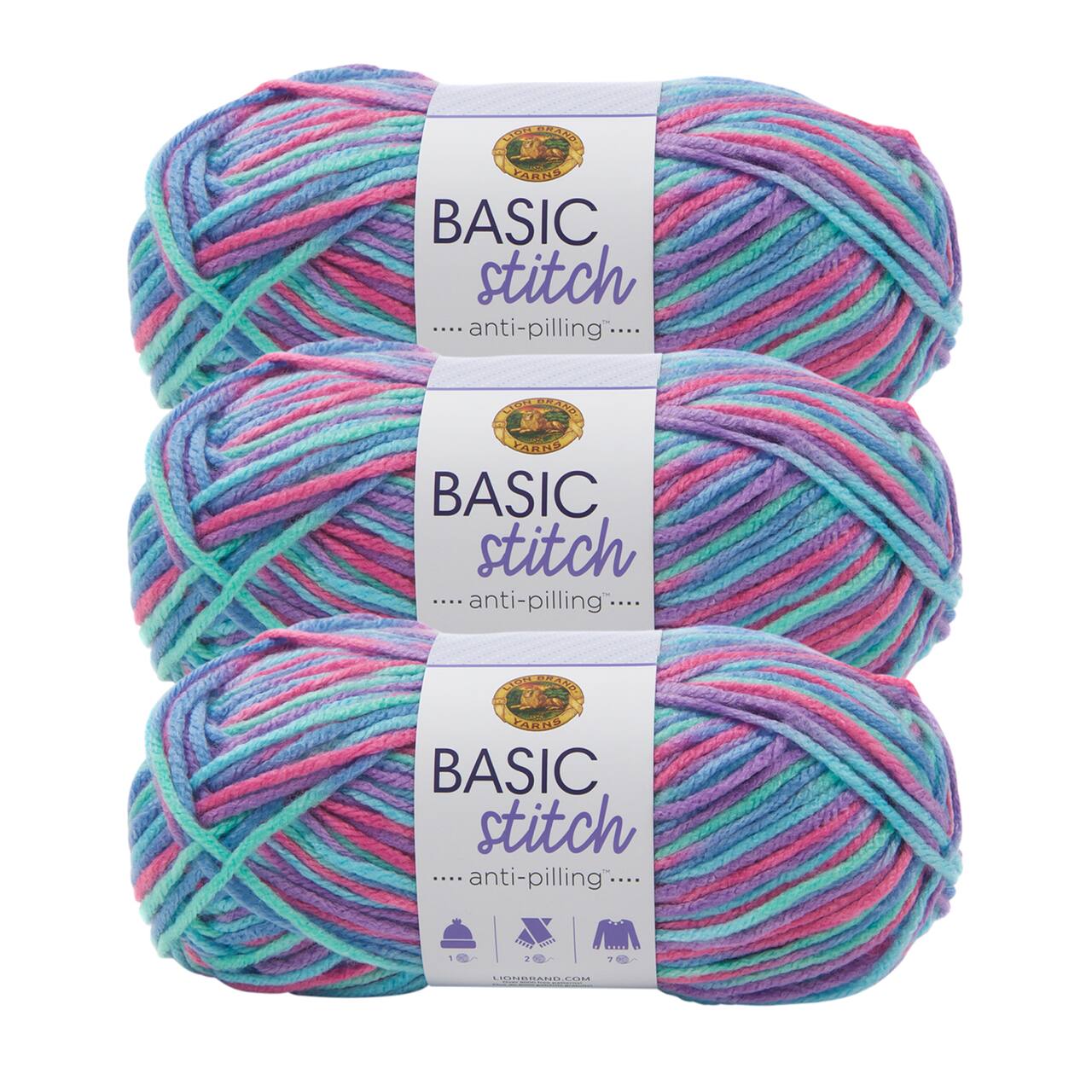 3 Pack Lion Brand® Basic Stitch Anti Pilling™ Yarn	